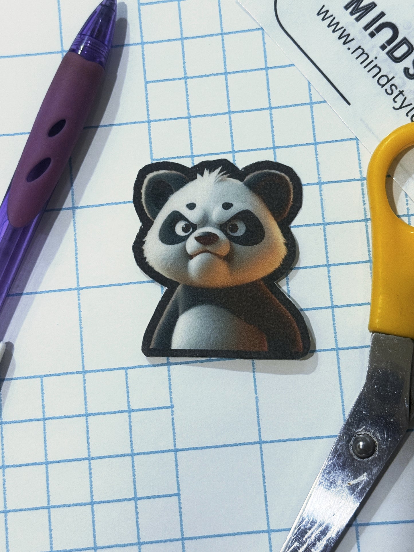 Angry Panda Sticker 2"