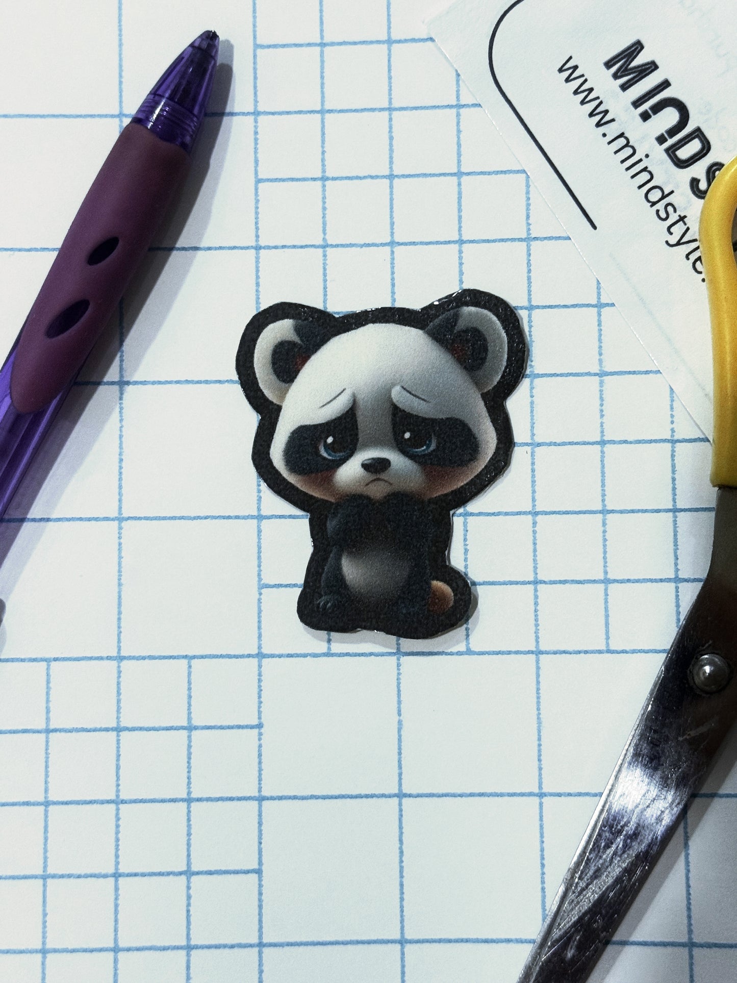 Emotional Panda Sticker 2"